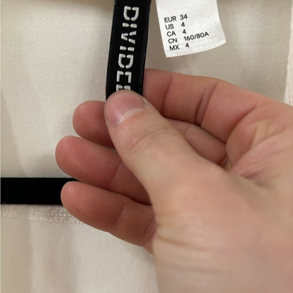 H&M White Button Down Casual Top / Shirt Sz 4 - Picture 6 of 11